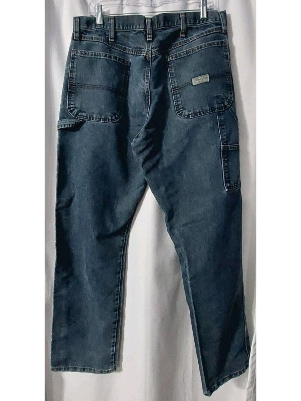 Wrangler Jeans Carpenter Utility Grunge Blue Jeans Men’s Size 34x34 Distressed